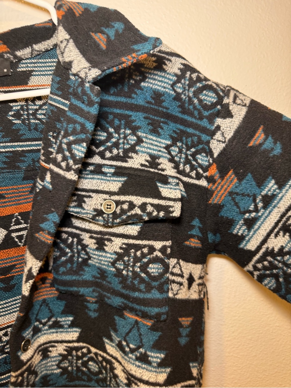 Blue B Collection Women’s Aztec Patterned Button-Down Shacket - Picture 3 of 9